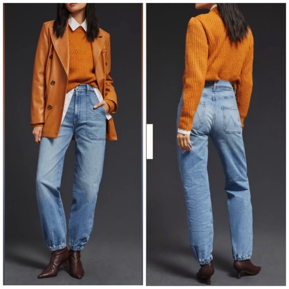 Mother Size 24 The Wrapper Utility Jeans Patch Springy Jeans In We The Animals - Picture 1 of 12